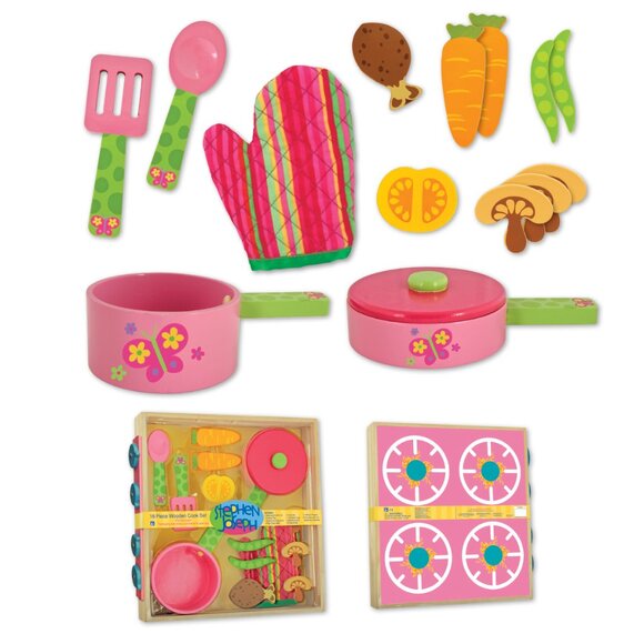 NWT Stephen Joseph Wooden Play Set Cook - Picture 4 of 14
